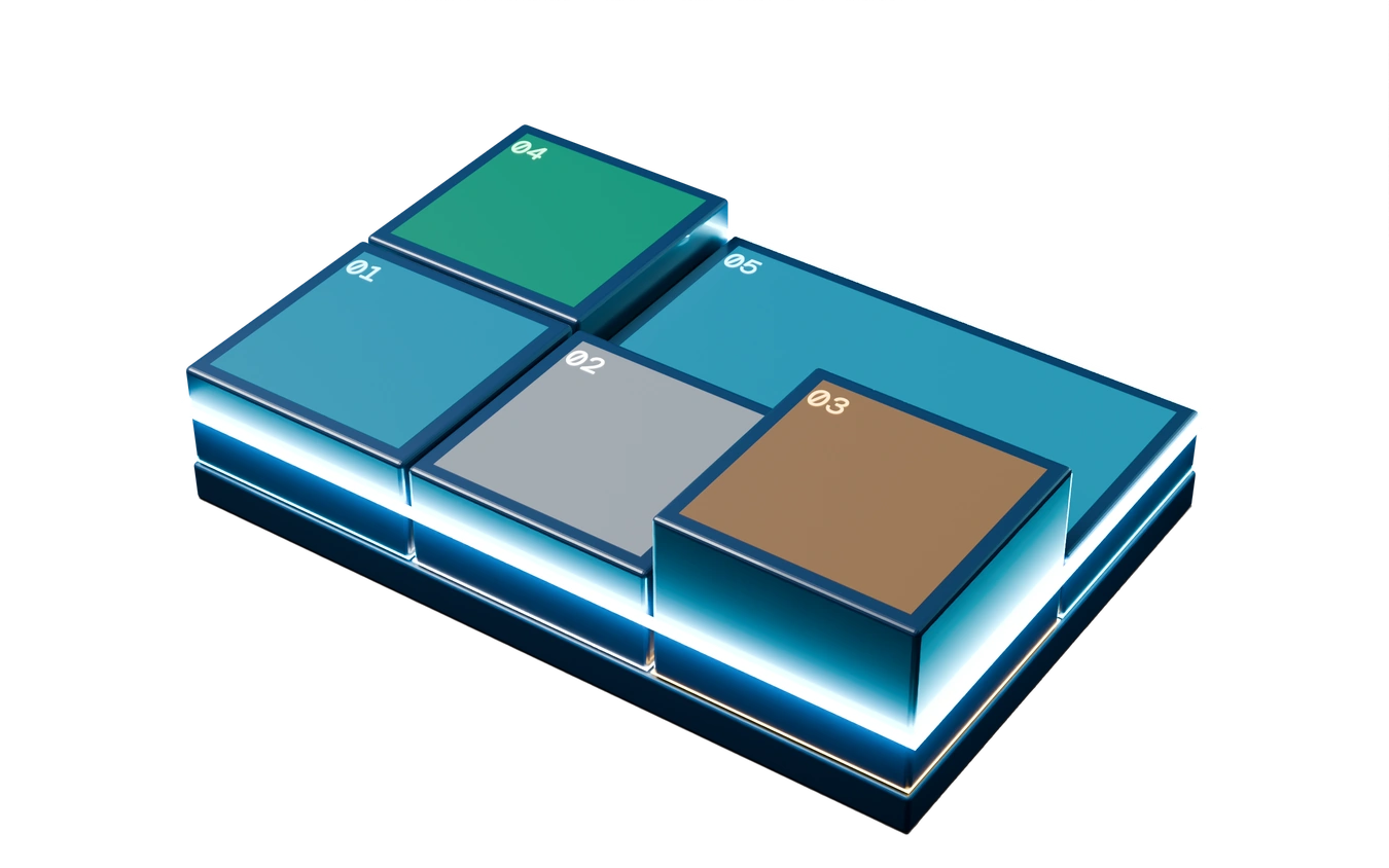 The cell: the client base with the pieces of the four stages and orchestration lit, and the governance channel around it.